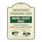 Signmission Reserved Parking for Motel Guest Unauthorized Vehicles Towed Away Alum, 24" x 18", TG-1824-23093 A-DES-TG-1824-23093 - alternate 1